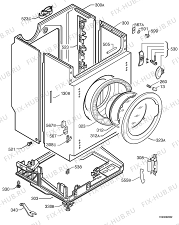 Взрыв-схема стиральной машины Aeg Electrolux L14710VIT - Схема узла Housing 001